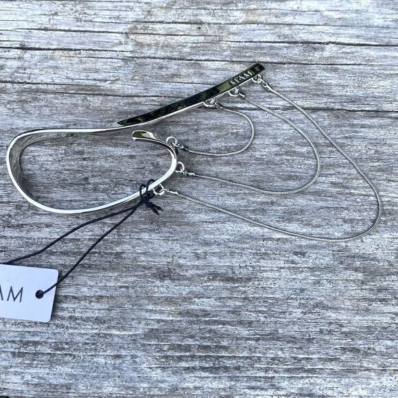 NWT MAM Originals Silver Viv Chain Ear Cuff #451. New in Box NIB OS Right - Picture 7 of 12